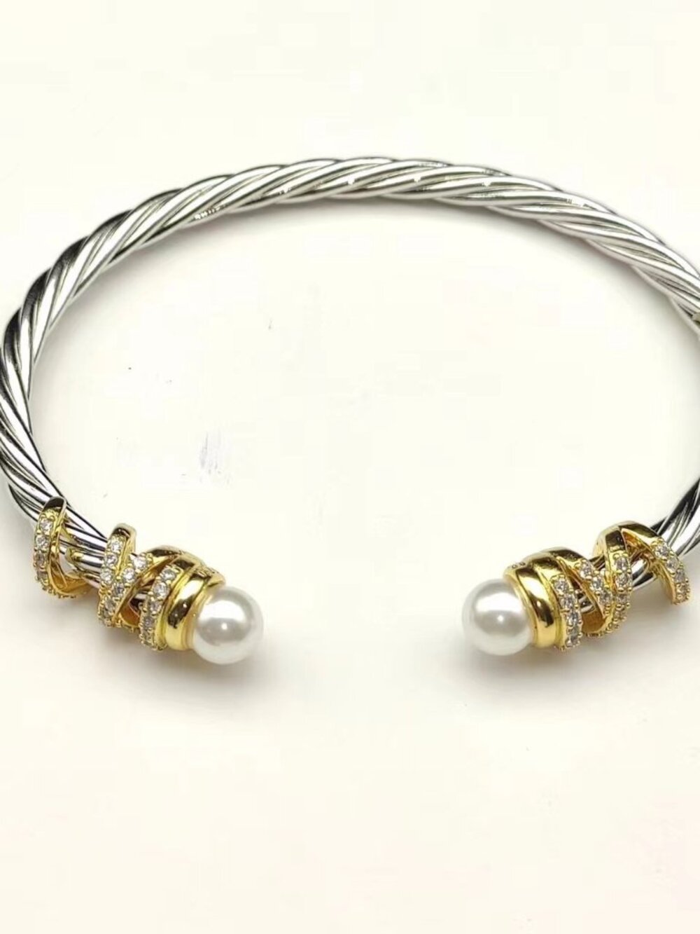 💎💎💎David Yurman 4mm pearl-wrapped bangle